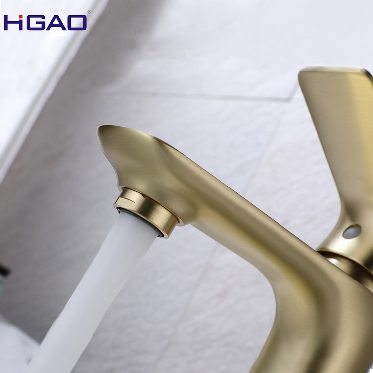 Nickel Brushed Short Wash Basin Mixer/tap/faucet / Golden China Faucet Bathroom Single Handle Metered Faucets Single Hole CN;GUA