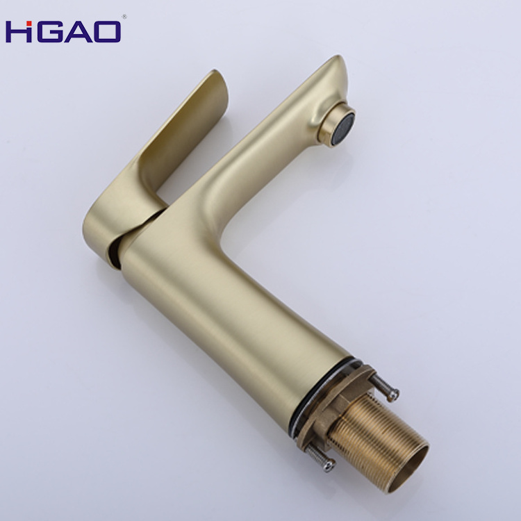 Nickel Brushed Short Wash Basin Mixer/tap/faucet / Golden China Faucet Bathroom Single Handle Metered Faucets Single Hole CN;GUA