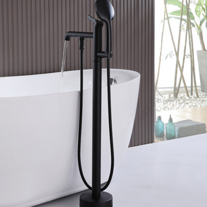 Standing Bathtub smart Shower Faucet Basin Faucets Plate 2 Function Brass Single Handle Ceramic Simple but Elegant Design