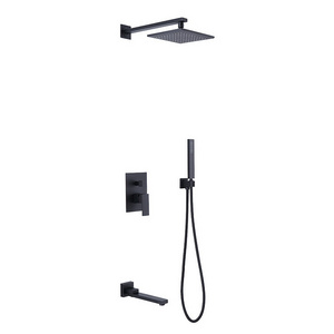 BWE Square Bathroom Ducha Chuveiro Rainfall Head Robinet Salle De Bain Ensemble Douche smart Bathroom Shower Faucet