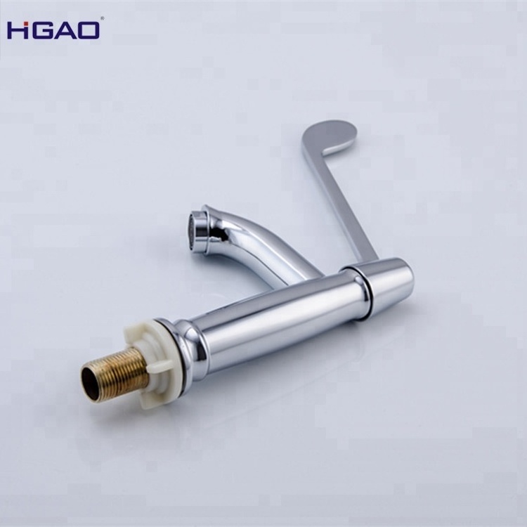 Long handle torneira banheiro brass hot and cold water elbow touch laboratory hospital faucet medical faucet type of water tap