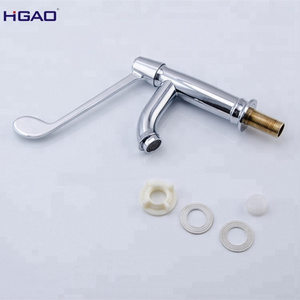 Long handle torneira banheiro brass hot and cold water elbow touch laboratory hospital faucet medical faucet type of water tap