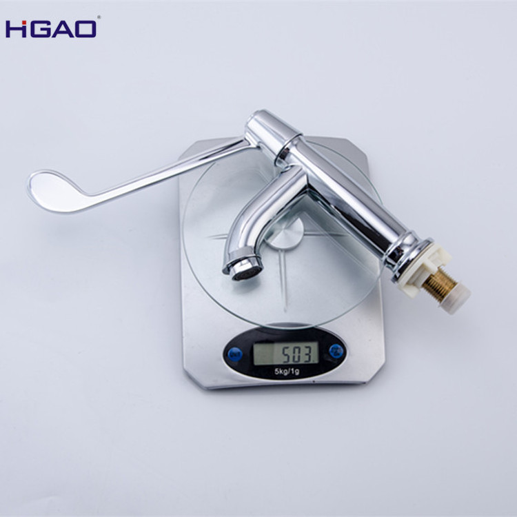 Long handle torneira banheiro brass hot and cold water elbow touch laboratory hospital faucet medical faucet type of water tap