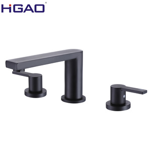 black basin mixer tap grifo lavabo robinet de lavabo salle de bain two handle gold widespread 3 hole bathroom sink faucet