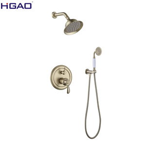 Luxury Gold Exquisite European Style Three Functions Waterfall Bathroom Taps Mixer Shower Faucet