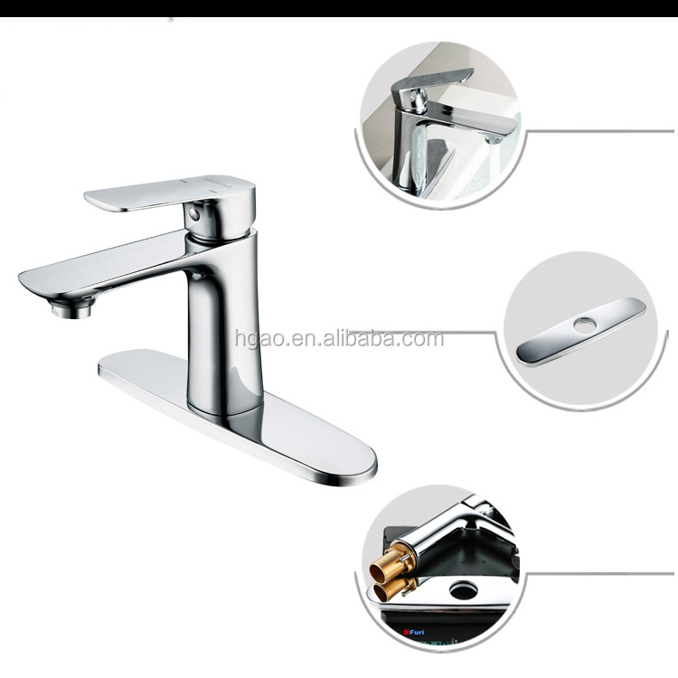 Huagao Faucet factory unique solid brass water tap single handle basin faucet