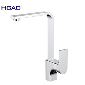 Manufacturers Deck Mounted Polished Brass High Spout UPC Single Handle Kitchen Sink Faucet