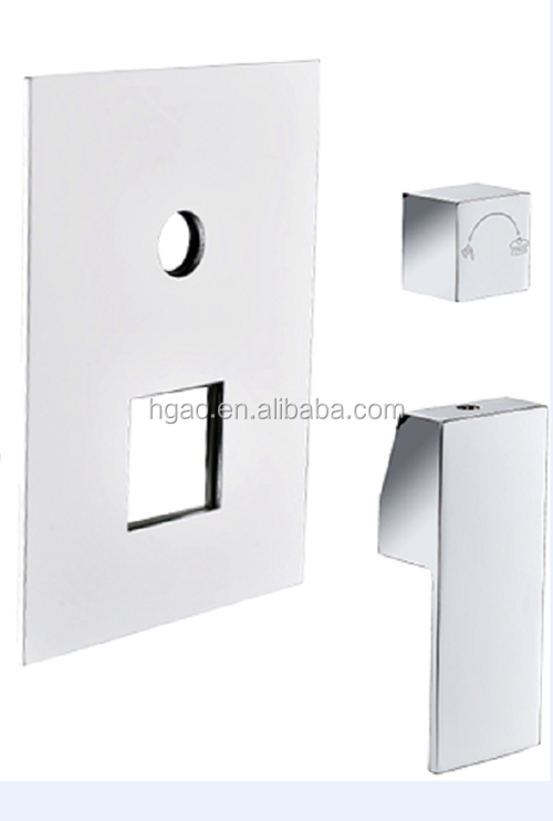 Popular In wall Brass Shower Faucet Body Valve Concealed Square Bath Shower Mixer 2 way Diverter embedded shower body