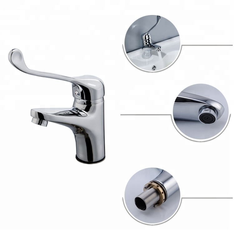 Design Medical Elbow Taps Faucet High Quality Modern Basin Faucets Hot and Cold Water Medical Mixer Washroom Wash Basin Faucet