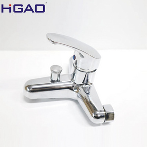 KaiPing factory HUAGAO shower faucet head and vavl bathroom cheap white abs material bath mixer faucet