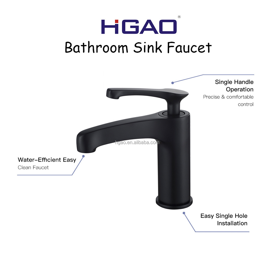 Matte Black Brushed Solid Brass Hot Cold Water Mixer Tap Bathroom Faucet Basin Mixer Faucet