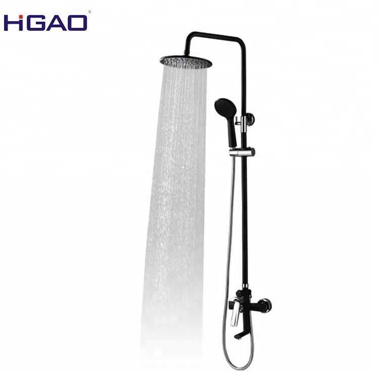 Bath Shower square Spouts Bathroom Faucet Spout Type and Rainfall Shower Heads Feature