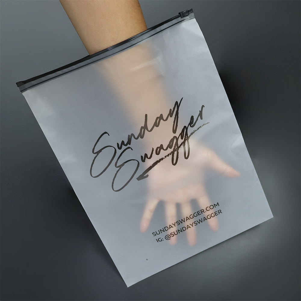 Custom LOGO clear Matte zip lock clothing frosted zipper bags T shirt poly Self Sealing Garment Ziplock packaging plastic bags