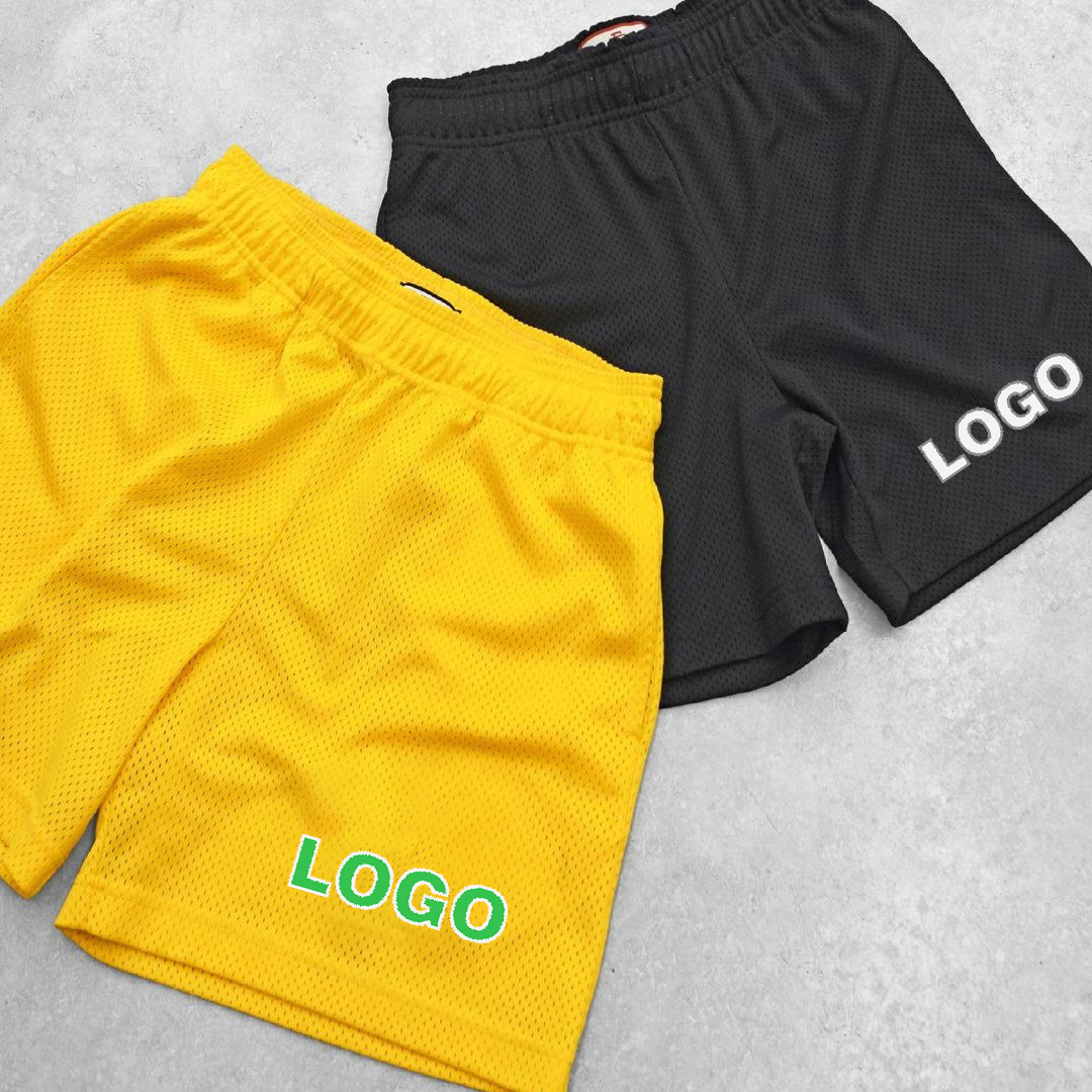 2022 Custom Logo Men'S Quick-Drying 5 inch inseam string Mens Plain Basketball Gym  Men Blank Mesh Shorts