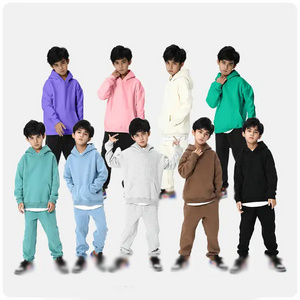 HG561 Cotton Kids Tales Tracksuits Plain Clothes Sets Fleece Winter Pullover Hoodies Children Sweatshirt