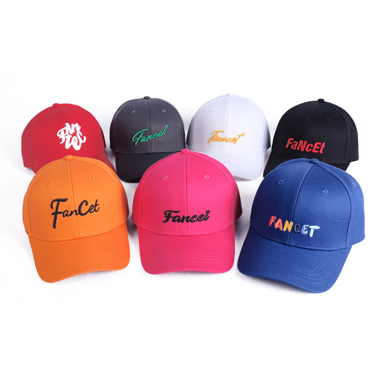 Wholesale Unisex Adjustable Cotton Casquette Customized 6 Panel Fitted Plain Baseball Cap Hats with Custom embroidery logo