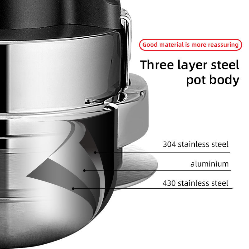 New Electric 0.8L/1.2L Mini Rice Stainless Steel Pressure Cooker For Camping