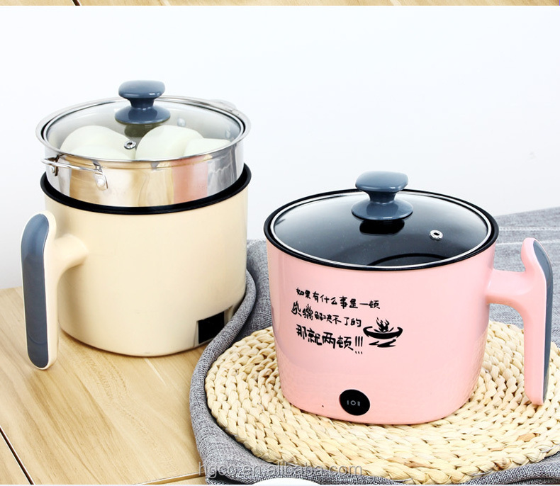 HG Electric stainless steel Multi Mini Cooking Pot Function Frying Pan Non Stick Ceramic Coating Cooking Hot Pot