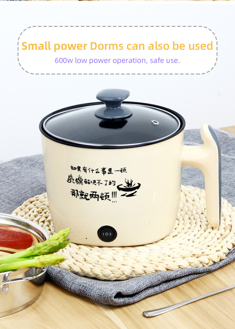 HG Electric stainless steel Multi Mini Cooking Pot Function Frying Pan Non Stick Ceramic Coating Cooking Hot Pot