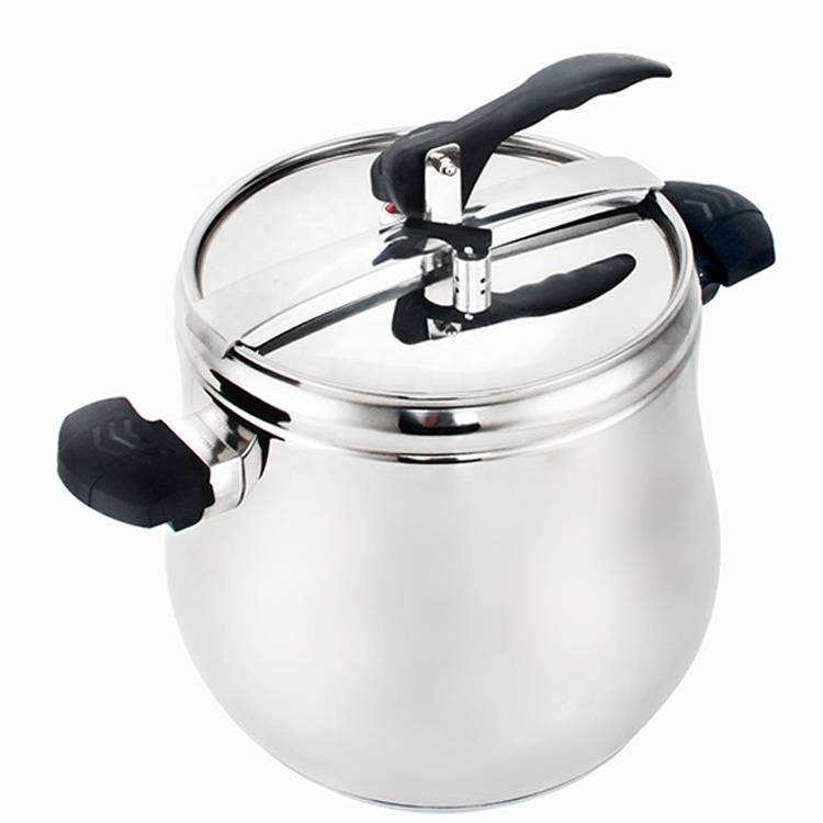 Large capacity 8L/10/12L  stainless steel 304 big belly shape pressure cooker for inductIon and gas cooker