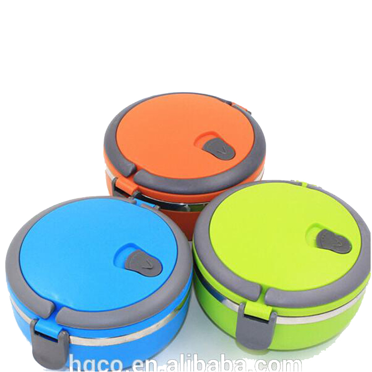 Bento Stainless Steel Lunch Box Round Shape Food Insulated Lunchbox For Kids