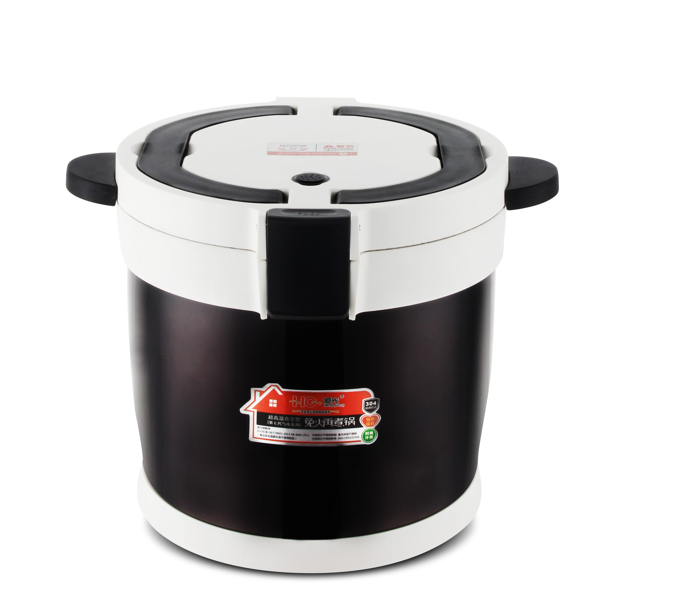 Food grade stainless steel 304  vacuum thermal cooker pot with 7L or 4.5L flame free cooking pot