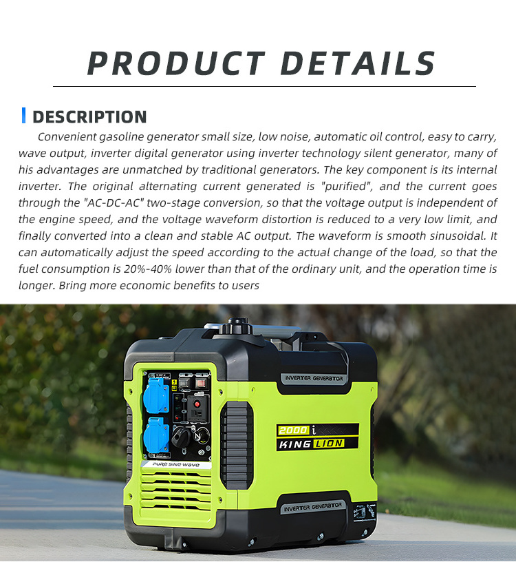 Portable 5 kW Benzine Petrol Gasoline Generator 5kW