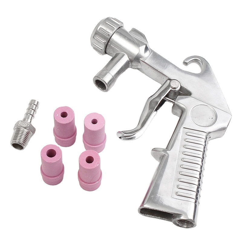 HGD Sandblaster Feed Blast Gun Air Siphon Sand Blasting Abrasive Tool Ceramic Nozzles Tips Kit Power Tools Sprayer