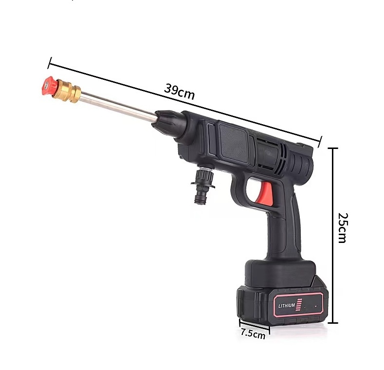 HGD Portable Powerful High Pressure 48v  Lithium Cordless Wireless Car Wash Water Jet Foam Gun Car Washer 2 batteries 1charger