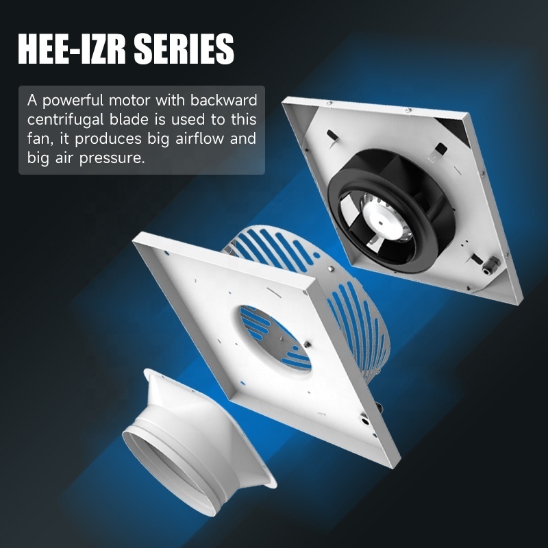 Hon&guan new roof mounted fan silent mixed-flow exhausted fan for industrial and home use OEM/ODM HEE-100IZR