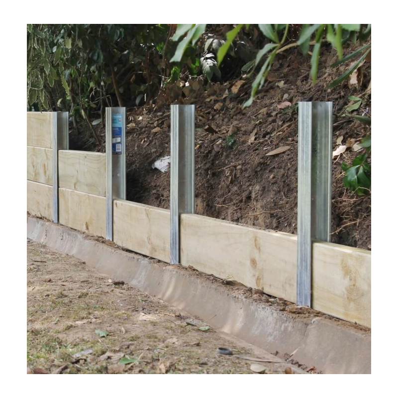 Factory Price Australia Galvanized H beam Steel Posts Sleepers Retaining Wall Garden Steel H Post