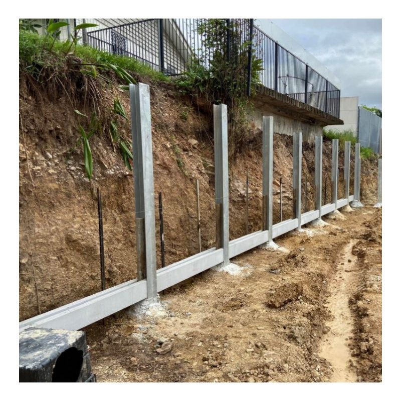 Wall Post Hot Dip Galvanized Steel H Beam Retaining Wall Steel Post