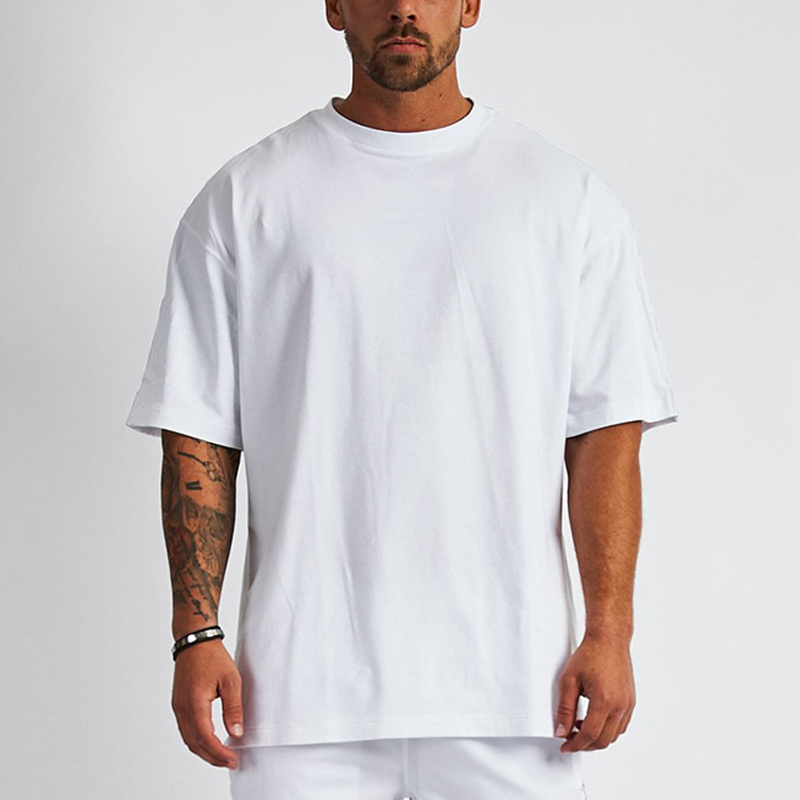 Custom Boxy T shirt Mens Blank Cotton Tshirt Oversized Drop Shoulder Design T-shirt Custom Quality Printing T shirts