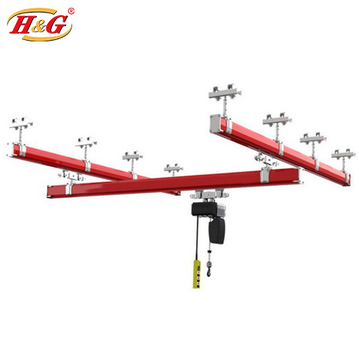 1000kg 2000kg 1t 2t Light Duty Customized KBK Rail System KBK Overhead Crane