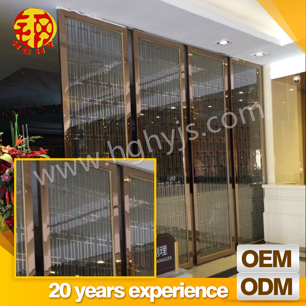 Cnc cutting partition modern hotel partition wall panel fixed decorative room divider for restaurant