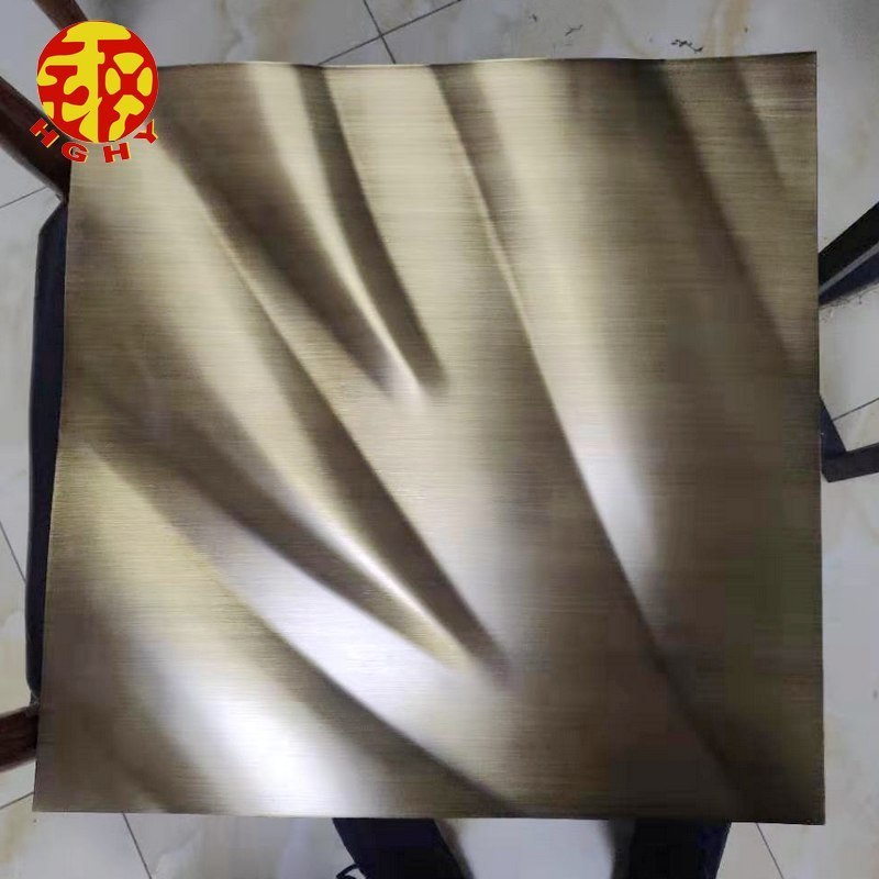 3D thick water ripple stainless steel panel OEM ocean wave corrugated tin metal ceiling tiles