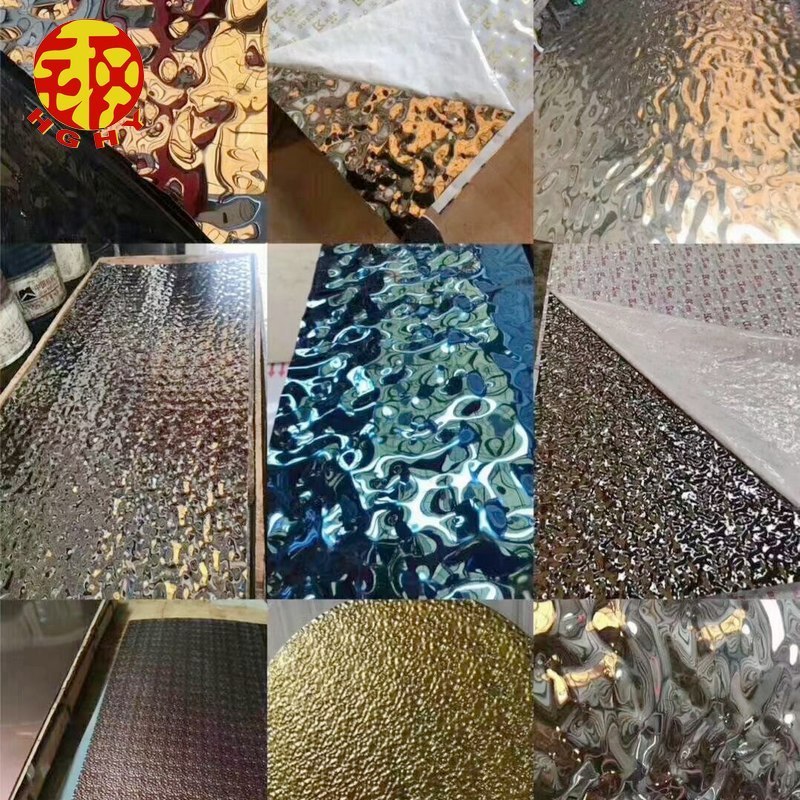 3D thick water ripple stainless steel panel OEM ocean wave corrugated tin metal ceiling tiles