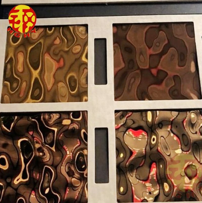 ceiling suspended panel in stainless gold ceiling panel decorative hot sale water ripple metal sheet