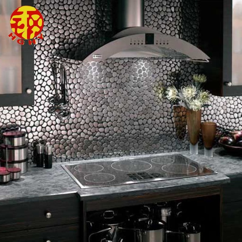 glossy inlay metallic mosaics tile peel and stick adhesive 3d tiles mosaic wall art