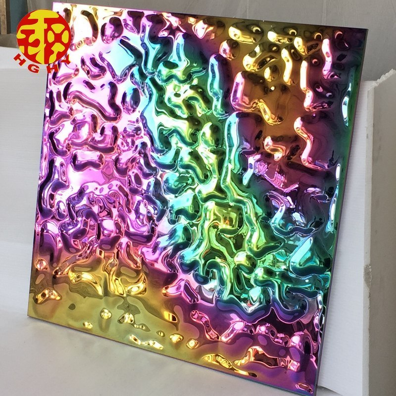 3d plafond stainless ceiling tiles rippling hotel decoration simple ceiling design light with water flow