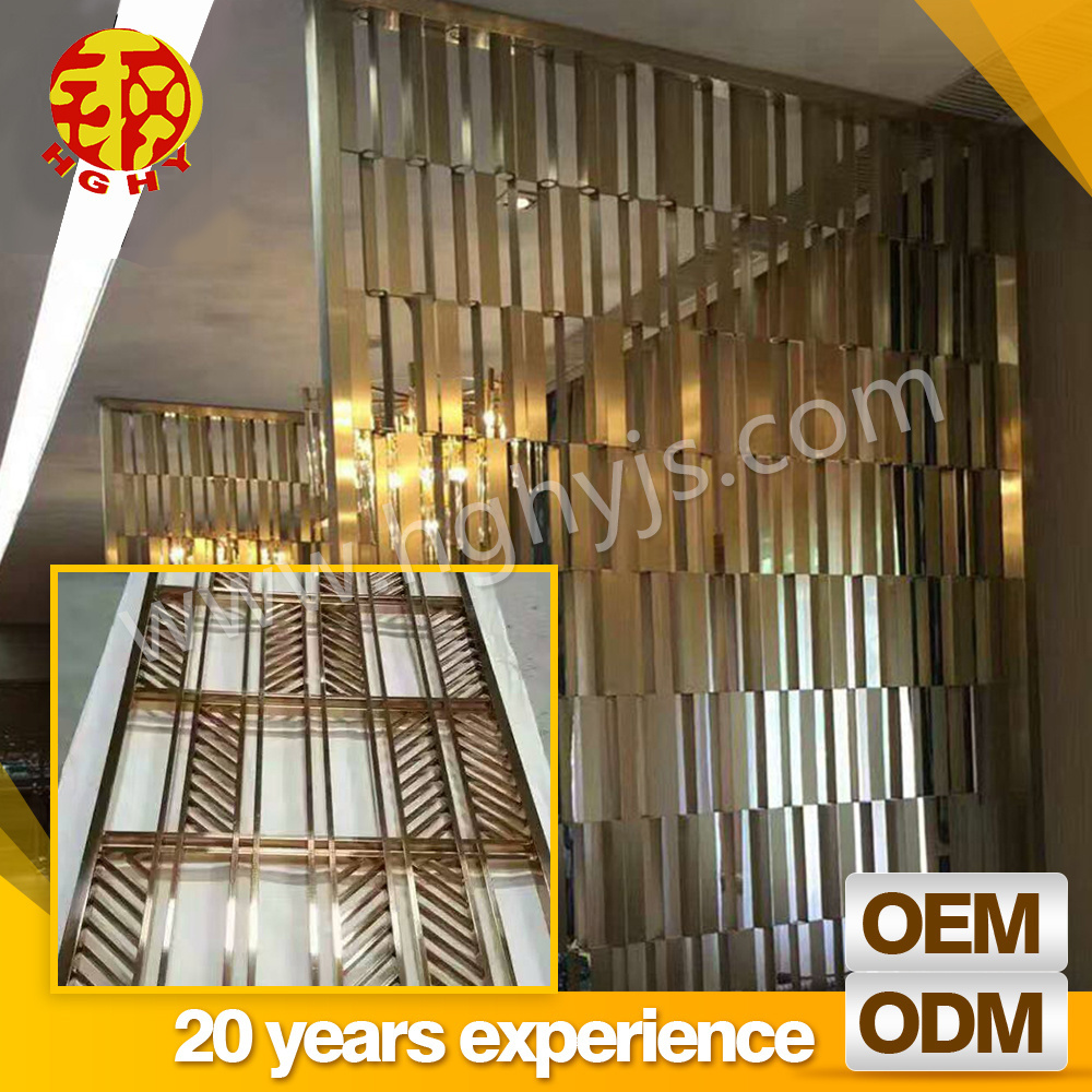 Cnc cutting partition modern hotel partition wall panel fixed decorative room divider for restaurant