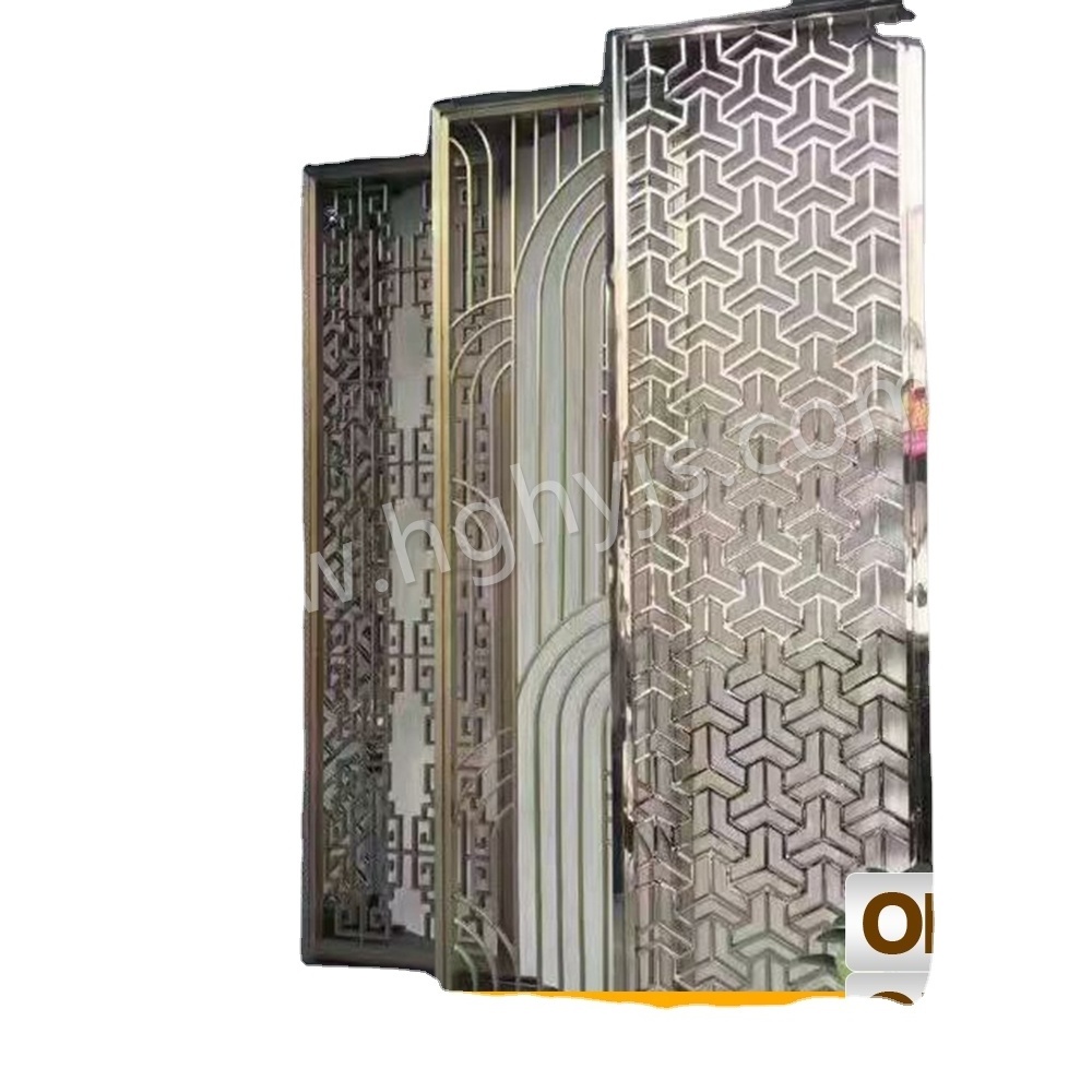 Cnc cutting partition modern hotel partition wall panel fixed decorative room divider for restaurant