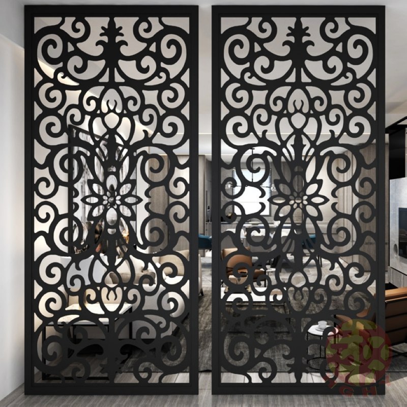 japanese partition in 304 SS privacy screen partition decorative laser cut metal partition