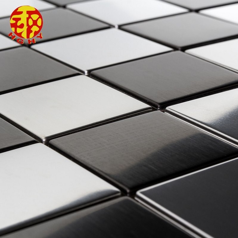 brand new narrow slatted stainless backsplash copper PVD coated metallic mosaic kitchen wall metal tiles