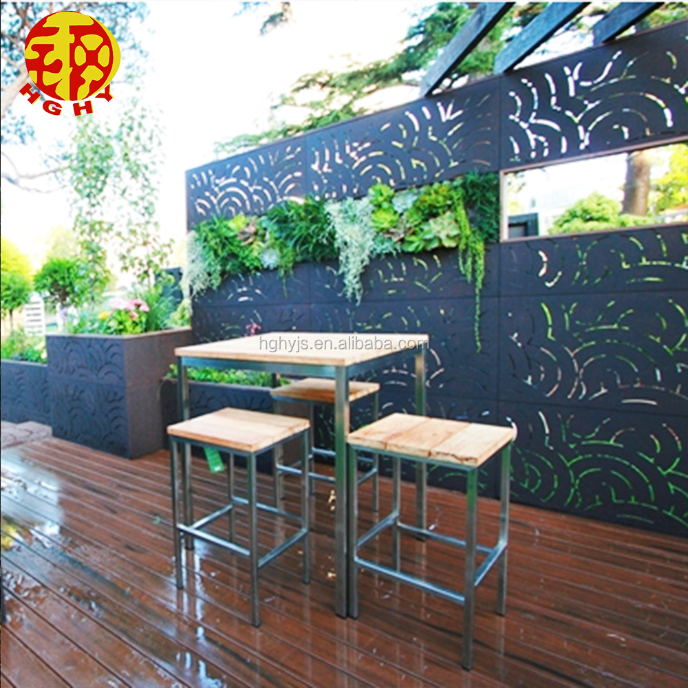 Customized stainless steel decorative garden fence privacy metal outdoor screen sheet metal fence panel partition walls