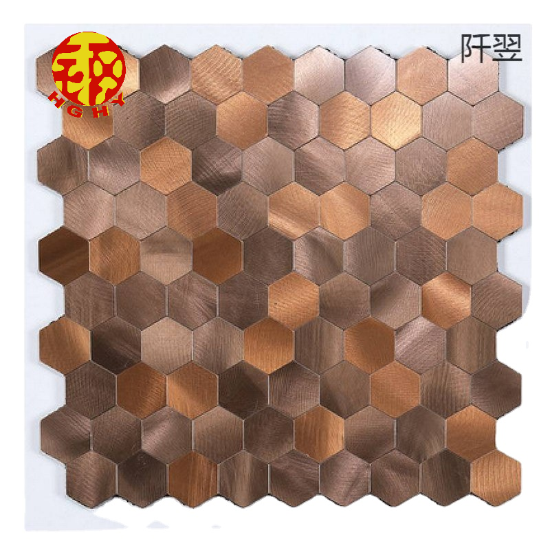 distressed wall decor brass metal pis antique metal art home decor hexagon copper ceramic tiles wall