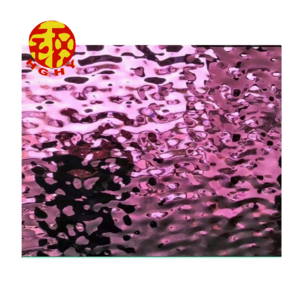 ktv purple wave ceiling design PVD coated aluminum mirror 3d wavy tile custom water ripple effect ceiling