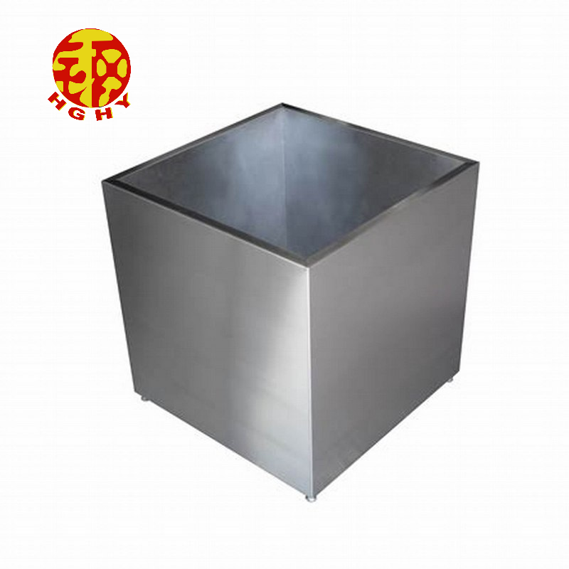 decorative rectangle planter box garden metal flower pot metal flower stainless steel planter pot