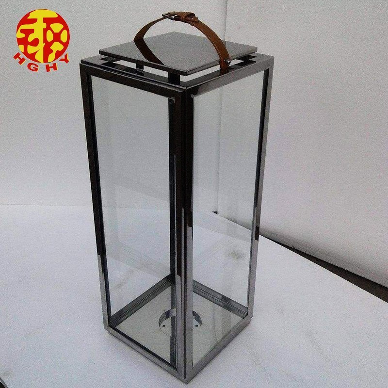 twin metal lamp set windlicht metal modern outdoor lantern stainless steel lanterns for wedding