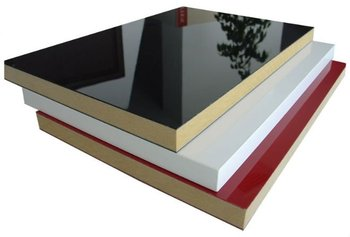 Manufacture  acrylic laminated high gloss MDF board and  high glossy woods mdf UV